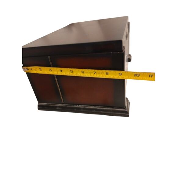 2005 Bombay Company Jewelry Chest 15x9 Compartment Drawers Cherry Wood Vintage - Picture 10 of 16